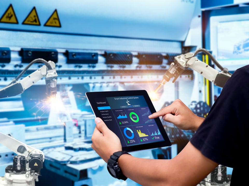 Tablet monitoring robotic arms