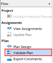 图10 Validate Plan
