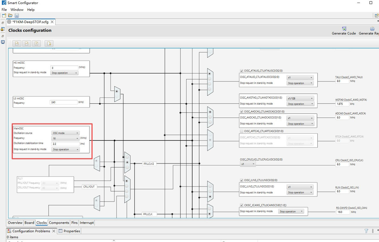 图4 配置 MCU 时钟源