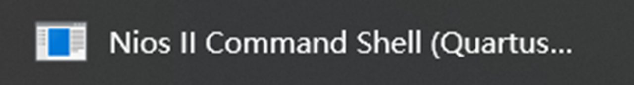 图2 Nios II Command Shell