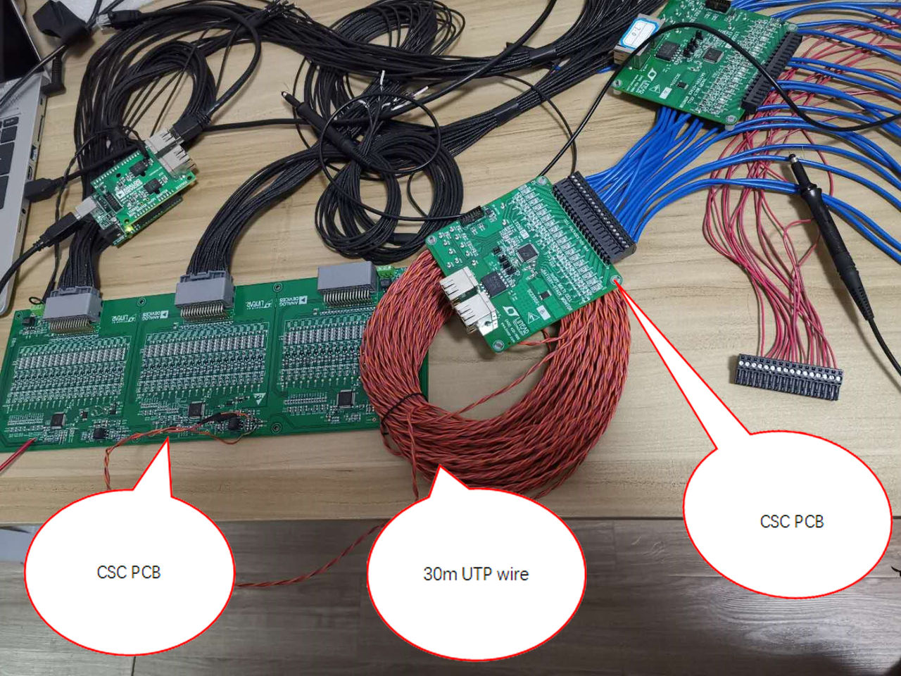 Figure 10 LTC6813 isoSPI daisy chain communication test module composition