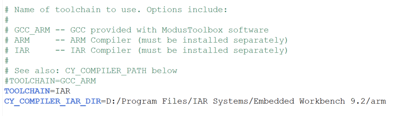 图11 工具链配置选项示例