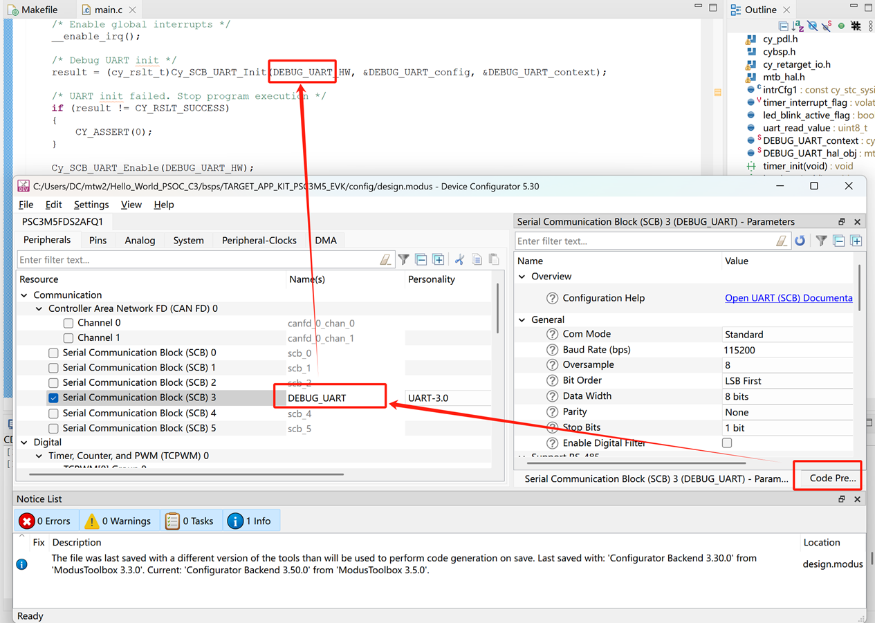 图9 外设引脚配置界面
