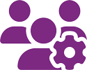 Expert Technical Support - Group of users with gear/settings icon