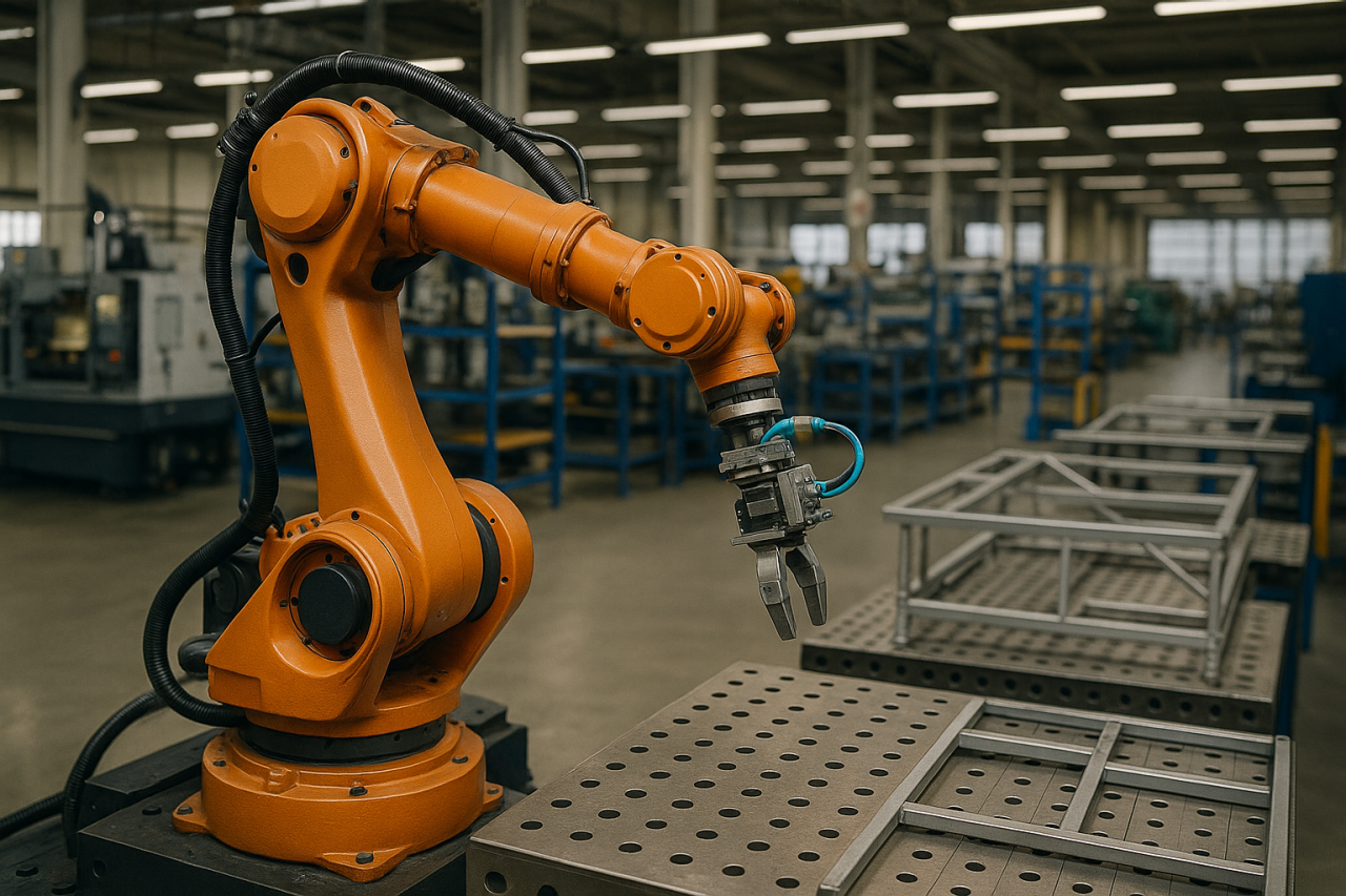 industrial robot in a factory